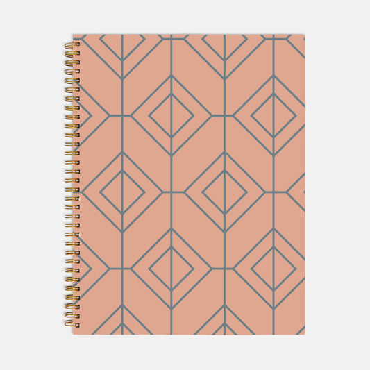 Softcover Apricot Notebook Spiral 8.5 x 11