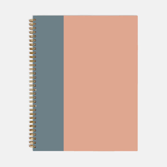 Softcover Apricot Blu Notebook Spiral 8.5 x 11