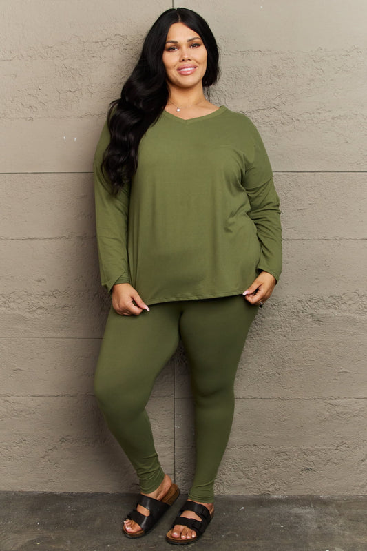 Work From Home Long Sleeve and Leggings Set